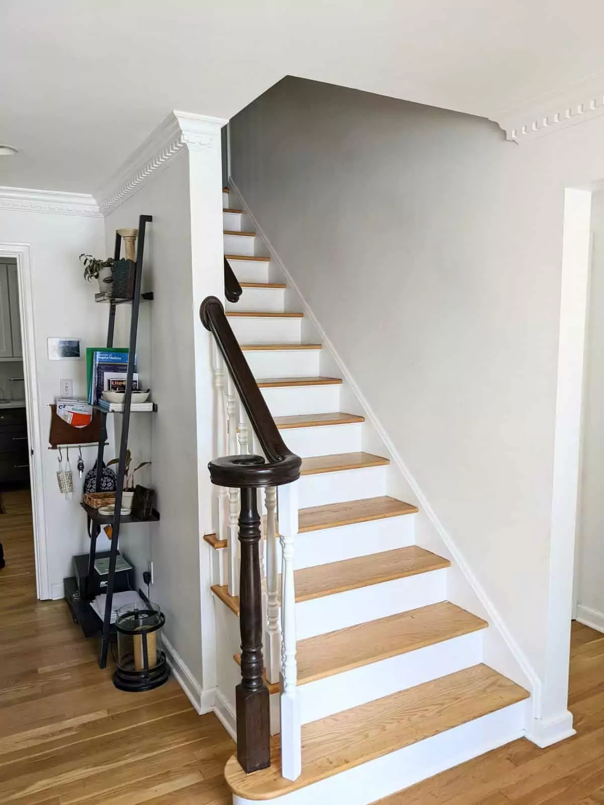 Entryway repaint and banister staining