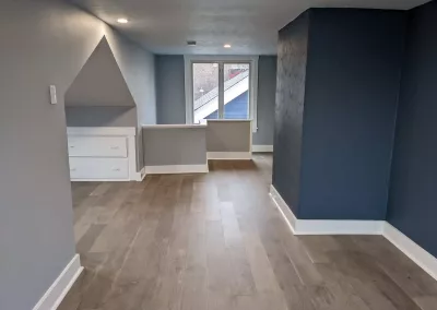 Attic space drywall repair and repaint 1 of 2